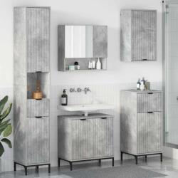 vidaXL Set de mobilier pentru baie cu sertar Pe perete Gri din beton GartenMobel Dekor (3393116)