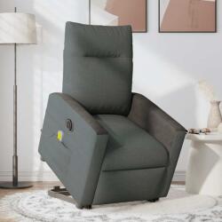 vidaXL Fotoliu electric masaj rabatabil cu ridicare, gri închis textil GartenMobel Dekor (3324074)