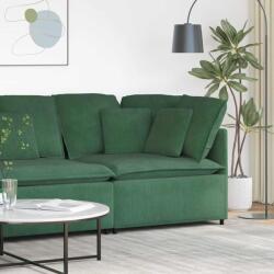 vidaXL Modul de colt pentru canapea modulara cu perne verde închis 100 cm GartenMobel Dekor (4104472) Canapea