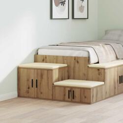 vidaXL Dulap de depozitare 2 pcs Stejar Artizanal 118 x 41 x 40 cm GartenMobel Dekor (866666)