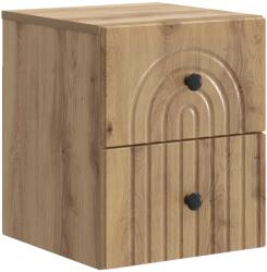 vidaXL Noptiera suspendata cu 2 sertare, stejar artizanal, 33 x 34, 5 x 40 cm (898143)