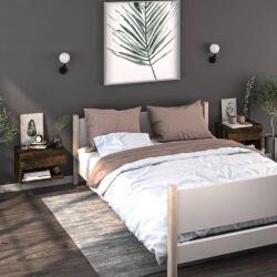 vidaXL Noptiere de perete, 2 buc. , stejar fumuriu GartenMobel Dekor (816947)