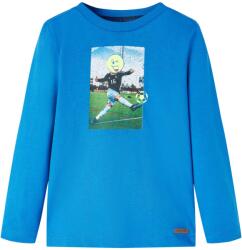 vidaXL Tricou de copii cu maneci lungi albastru cobalt 140 GartenMobel Dekor (12733)