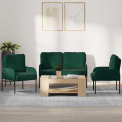 vidaXL Seturi de canapele 3 pcs Verde închis 115 x 56 x 80 cm placaj GartenMobel Dekor (3406219) Canapea
