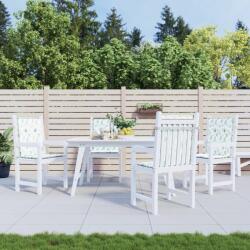 vidaXL Perne de scaun spatar jos, 4 buc. , model frunze, textil GartenMobel Dekor (361329)