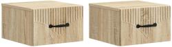 vidaXL Set 2 noptiere suspendate stejar Sonoma cu sertar, 34, 5 x 33 x 20 cm (898940)