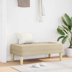 vidaXL banca cu perna Crem 113 x 57 x 39 cm tesatura GartenMobel Dekor (42001941)