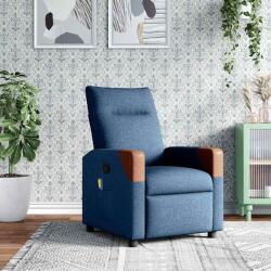 vidaXL Fotoliu de masaj rabatabil, albastru, textil GartenMobel Dekor (4104823)