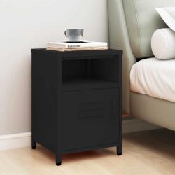 vidaXL Noptiera, negru, 35x35x51 cm otel GartenMobel Dekor (336223)