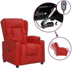 vidaXL Fotoliu rabatabil electric, rosu vin, piele ecologica GartenMobel Dekor (3098807)