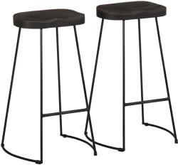 vidaXL Scaune de bar 2 buc Negru 45x40x78 cm lemn masiv de mango GartenMobel Dekor (4013527)