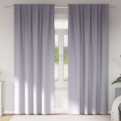 vidaXL Perdele Opaque cu Inel 2 pcs Gri Metalic 245 x 140 cm Poliester GartenMobel Dekor (4107471)