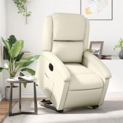 vidaXL Fotoliu rabatabil electric cu ridicare, crem, piele ecologica GartenMobel Dekor (3204241)
