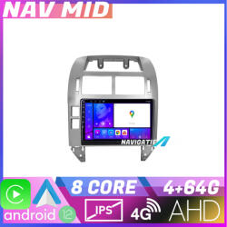Edotec Navigatie VW Polo 2004-2011 Android 12 Octa Core 4GB RAM 64GB GPS CarPlay (NAV2-9-4+64|K-polo)