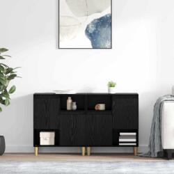 vidaXL Bufeturi 2 pcs Stejar Negru 60 x 35 x 70 cm Lemn compozit GartenMobel Dekor (3415589) Comoda
