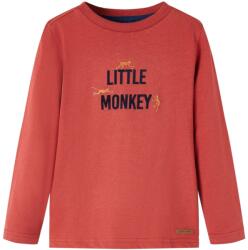 vidaXL Tricou pentru copii cu maneci lungi rosu ars 116 GartenMobel Dekor (13031)