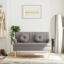 vidaXL Bancheta cu perne, gri taupe, 113x64, 5x75, 5 cm, textil GartenMobel Dekor (372135)