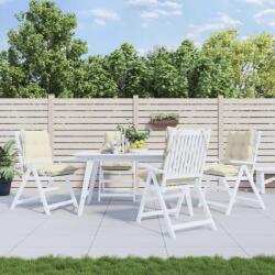 vidaXL Perne scaun cu spatar mic, 4 buc. , crem, textil oxford GartenMobel Dekor (377678)