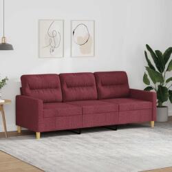 vidaXL Canapea cu 3 locuri, rosu vin, 180 cm, material textil GartenMobel Dekor (359249) Canapea