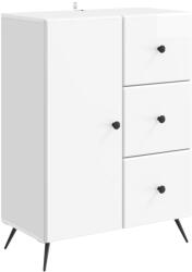 vidaXL Bufet Alb foarte lucios 66 x 34, 5 x 90 cm Lemn prelucrat GartenMobel Dekor (895549) Comoda