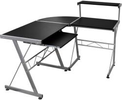 vidaXL Birou de computer coltar, negru, 132x112x99 cm, lemn prelucrat GartenMobel Dekor (20585)