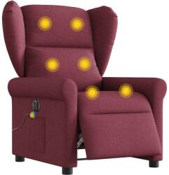 vidaXL Fotoliu electric de masaj rabatabil, rosu vin, textil GartenMobel Dekor (3303367)
