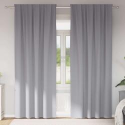 vidaXL Perdele Opaque cu Inel 2 pcs Gri deschis 260 x 140 cm Poliester GartenMobel Dekor (4107457)