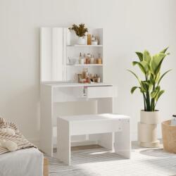 vidaXL Set masuta de toaleta, alb extralucios, 74, 5x40x141 cm GartenMobel Dekor (3114143)