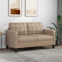 vidaXL Canapea cu 2 locuri, cappuccino, 140 cm, piele ecologica GartenMobel Dekor (359121) Canapea