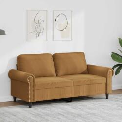 vidaXL Canapea cu 2 locuri, maro, 140 cm, catifea GartenMobel Dekor (359536) Canapea