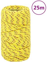 vidaXL Franghie de barca, galben, 2 mm, 25 m, polipropilena GartenMobel Dekor (152582)