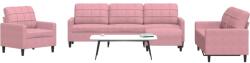 vidaXL Set de canapele cu perne, 4 piese, roz, catifea GartenMobel Dekor (3278444) Canapea