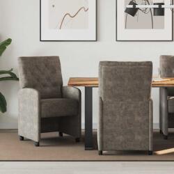 vidaXL Scaune de dining cu roti 2 pcs Gri închis 58 x 67 x 97 cm GartenMobel Dekor (42017863)