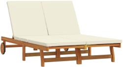 vidaXL Sezlong 2-persoana Maro 63 x 199 x 85 cm Lemn Solid de Acacia GartenMobel Dekor (3325188)