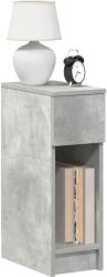 vidaXL Noptiere cu sertar 2 buc gri beton 20x36x60 cm GartenMobel Dekor (858702)
