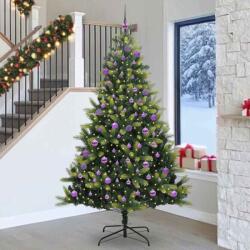 vidaXL Brad de Craciun artificial cu ramuri articulare 300 LEDs 240 cm GartenMobel Dekor (3396015)