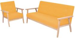 vidaXL Set de canapele 2 piese, textil, galben GartenMobel Dekor (274917) Canapea