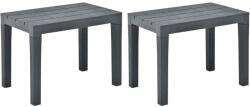 vidaXL Banci de gradina, 2 buc. , antracit, plastic GartenMobel Dekor (48781)