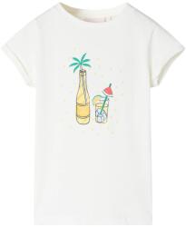 vidaXL Tricou pentru copii, ecru, 104 GartenMobel Dekor (11490)
