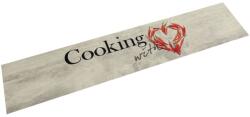 vidaXL Covor bucatarie lavabil, text Cooking/ardei, 60x300 cm, catifea GartenMobel Dekor (4005625) Pres
