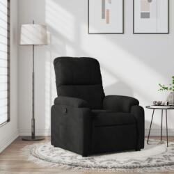 vidaXL Fotoliu rabatabil, negru, microfibra GartenMobel Dekor (373452)