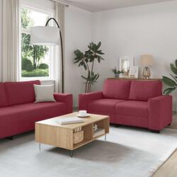 vidaXL Set canapea cu perne, 2 piese, rosu vin, material textil GartenMobel Dekor (3324734) Canapea