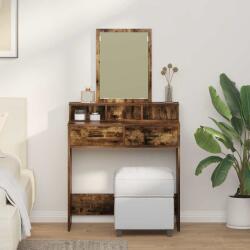 vidaXL Masa de Machiaj Stejar fumuriu 79 x 41 x 140 cm Lemn compozit GartenMobel Dekor (865140)