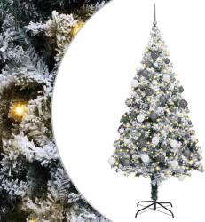 vidaXL Brad de Craciun artificial Alb 180 cm PVC si Otel si Plastic GartenMobel Dekor (3396961)