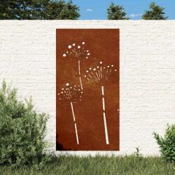 vidaXL Decor perete de gradina 105x55 cm design flori otel Corten GartenMobel Dekor (824486)
