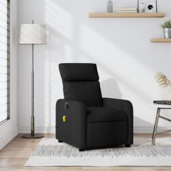 vidaXL Fotoliu reclinabil cu masaj, material textil negru GartenMobel Dekor (3206865)