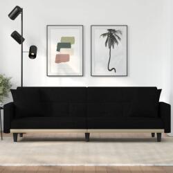 vidaXL Canapea extensibila cu perne, negru, material textil GartenMobel Dekor (351877) Canapea