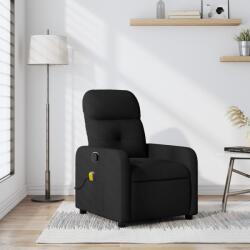 vidaXL Fotoliu de masaj rabatabil, negru, material textil GartenMobel Dekor (374208)