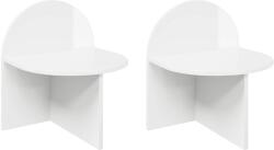 vidaXL Noptiera 2 pcs Alb foarte lucios 40 x 35, 5 x 45, 5 cm GartenMobel Dekor (8001140)