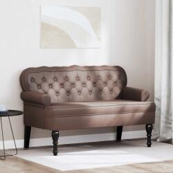 vidaXL Banca Chesterfield Maro 119.5 x 64.5 x 75 cm Piele artificiala GartenMobel Dekor (42019296)
